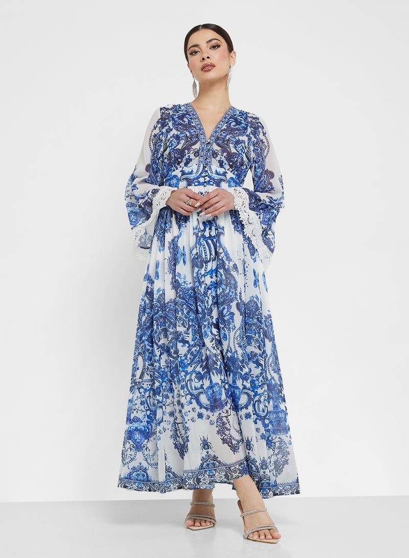 Khizana Paisley Print Maxi Dress - Image 4