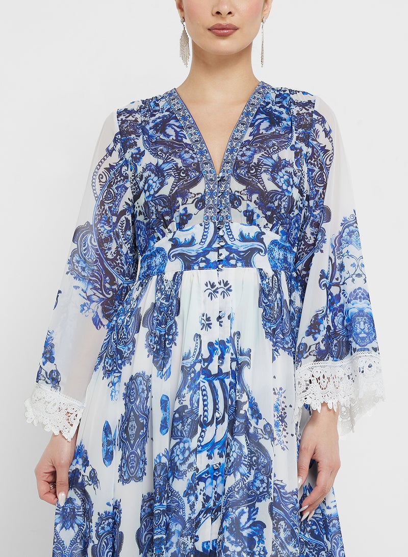 Khizana Paisley Print Maxi Dress - Image 3
