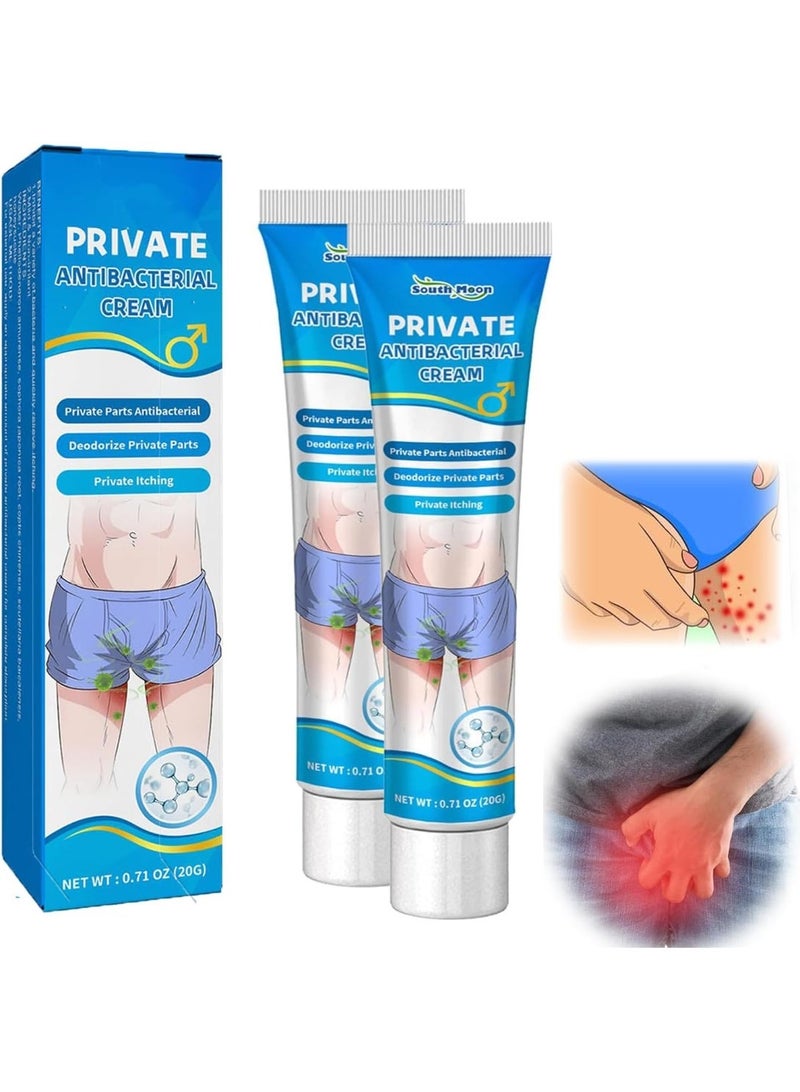 SOUTH MOON Private Antibacterial Cream 20g, Topical Relief Skin Itching, Anti Inflammatory Dermatitis Bacteriostasis Ointment, Male Care Skin Cream - Image 1