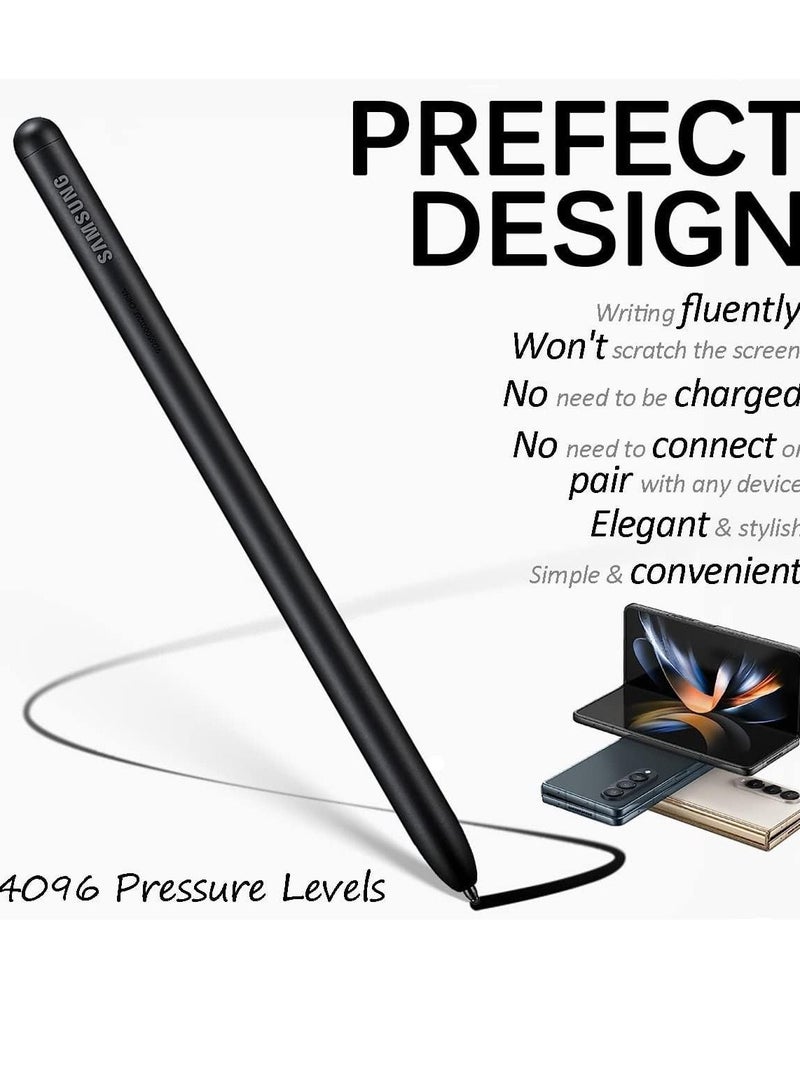 Fold Edition Galaxy Z Fold 4 Pen Replacement for Samsung Galaxy Z fold 4 5G S Pen Stylus +Replacement Tips/Nibs+Card Pin (Black) - Image 2