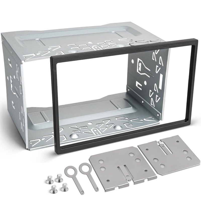 NuIth Double Din Installation Kit, Double Din Radio Mount Cage Bracket for Volkswagen 1998-2009, Double DIN Stereo Cage with Metal Frame for DVD Players, ISO, CD, GPS Navigation - Image 1