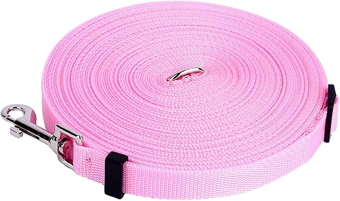 Pink Dog Training Leash 32 8FT Heavy Duty Long Rope for Large Medium Small Dogs - Image 1