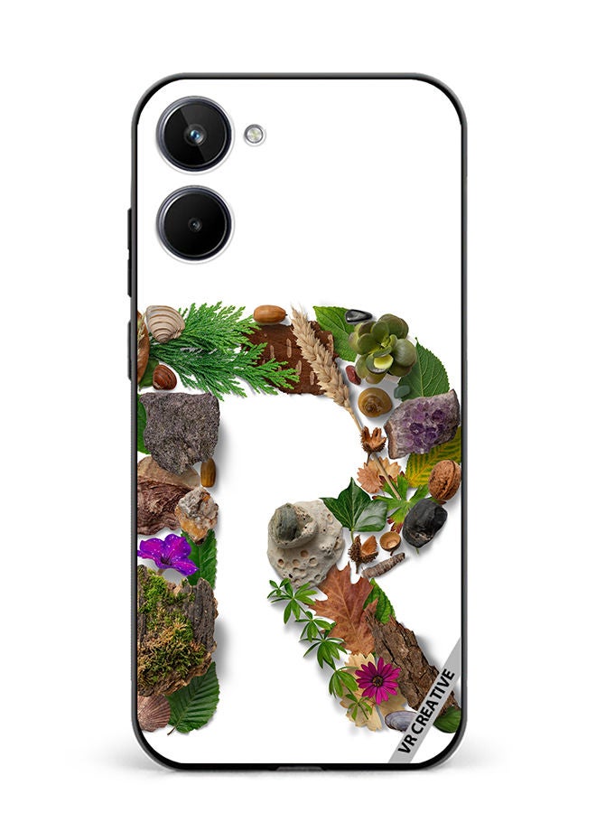 VR CREATIVE Protective Case Cover For Realme 10 Alphabet R Design Multicolour - Image 1