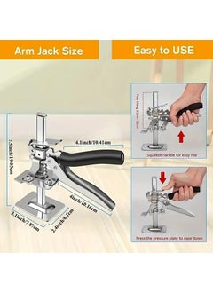 SUNBEET SUNBEET LaborSaving Arm Cabinet Board Lifter Tile Height Adjuster LaborSaving Arm Jack for Door Panel Drywall Lifting Hand Lifting Tool PACK OF 2  - Image 3