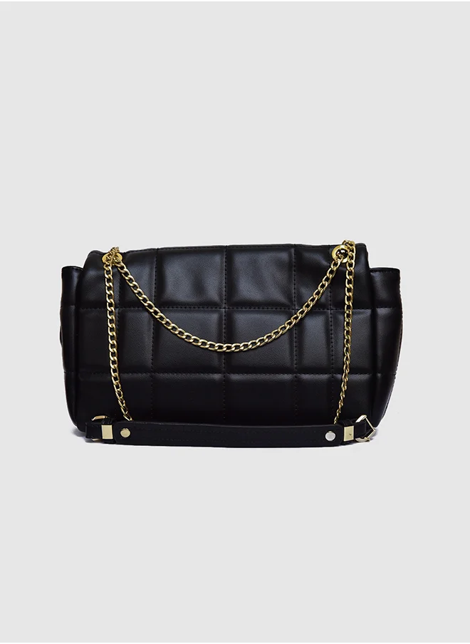 Vincci Quilted Shoulder Bag With Chain Strap