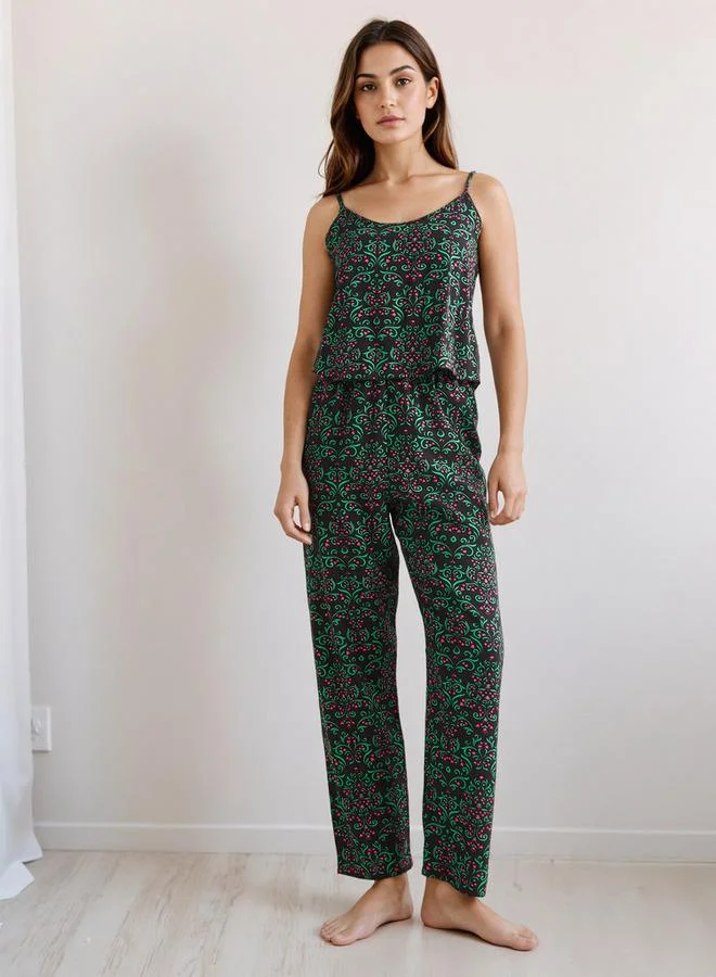 سبلاش فيڤ طقم بيجامة بلوزة بلا أكمام وبنطلون