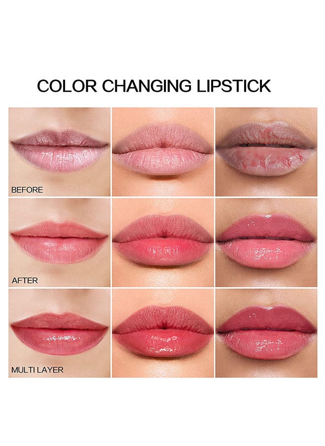 LESSXCOCO Crystal Jelly Flower Color Changing Lipstick - Transparent Moisturizing Dried Flower Color Changing Lipstick - Crystal Flower Jelly Lipstick - Magic Temperature Color Change Lipstick Lip Gloss  - Image 4