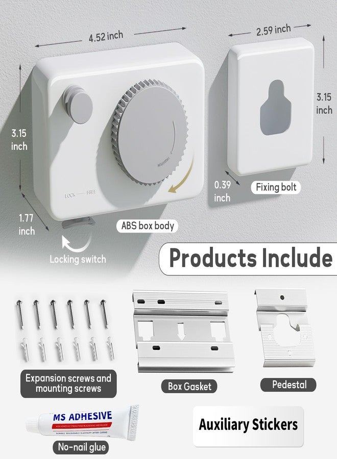 Ruirgo Retractable Clothesline Wall Mounted Drying Rack Clothing Line Features Secure Lock System - Image 2