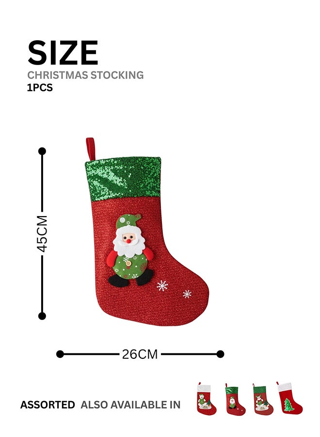 Feelings جورب عيد الميلاد من FEELINGS - أحمر مع رقعة شجرة عيد الميلاد - Image 3