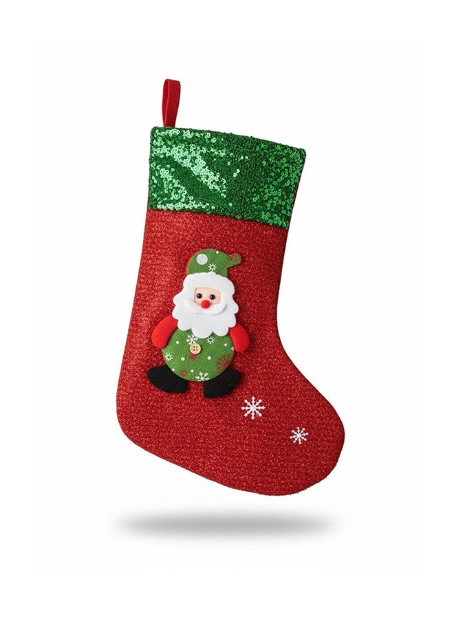 Feelings جورب عيد الميلاد من FEELINGS - أحمر مع رقعة شجرة عيد الميلاد - Image 2