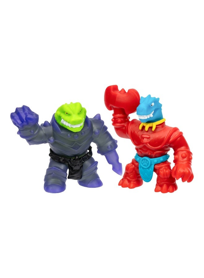 GOO JIT ZU Heroes of Goo Jit Zu Smash Strikers Squishy Tyro vs Stretchy Rock Jaw Figures Set (Pack of 2) - Image 2