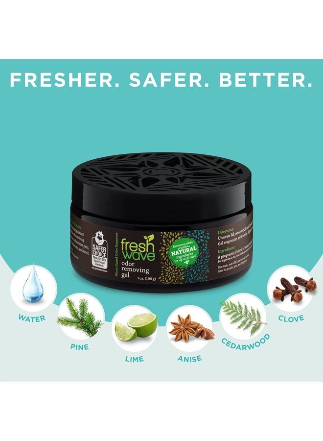 Fresh Wave Odor Removing Gel, 7 oz. | Pack of 3 | Odor Absorbers for Home | Safer Odor Relief | Natural Plant-Based Odor Eliminator | Every 7 oz. lasts 15-30 Days | For Cooking, Trash & Pets - Image 3