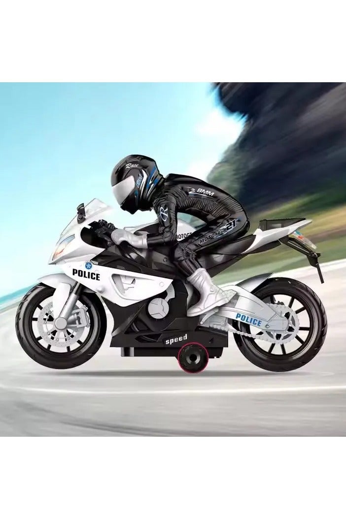 DEXO RC Police Motorcycle with Rider â€“ High-Speed Remote-Control Bike - Image 3