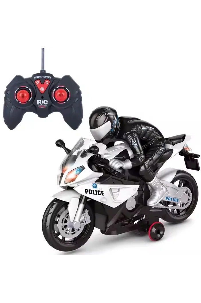 DEXO RC Police Motorcycle with Rider â€“ High-Speed Remote-Control Bike - Image 1