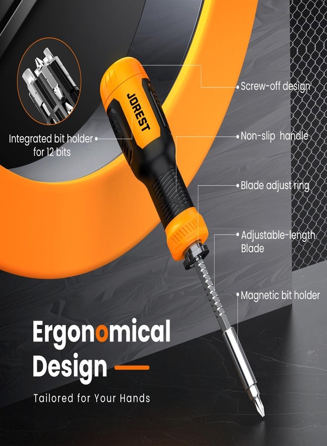 JOREST 25 in 1 Multi Bit Screwdriver Set, Portable Multi Screwdriver Tool All in One, Tool Gifts for Men, Magnetic Screw Driver with Torx Philips Hex Flathead Square, Repair Kit for Bicycle, Toys - Image 3