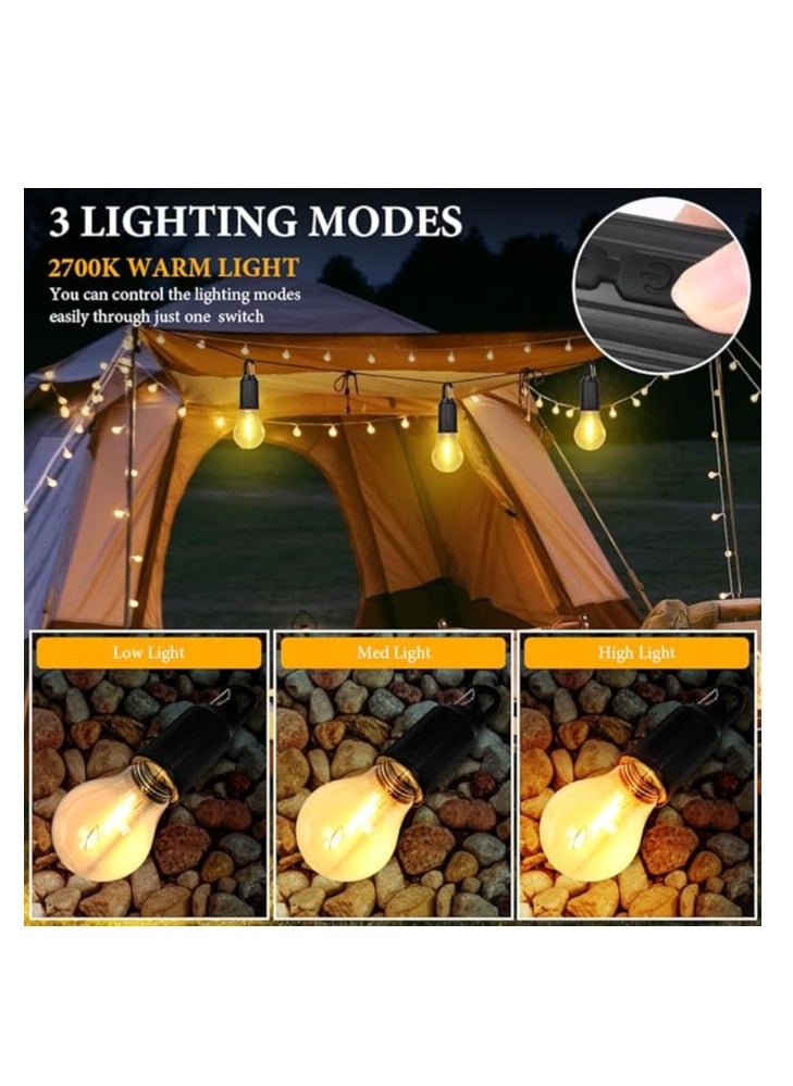 Generic Camping Lamp, LED Portable Tent Lamp, 3 Brightness Levels, Dimmable, Rechargeable Searchlight with Hook, Waterproof Emergency Light for Power Outage, Hiking, Emergency etc. [Pack of 1]  - Image 3