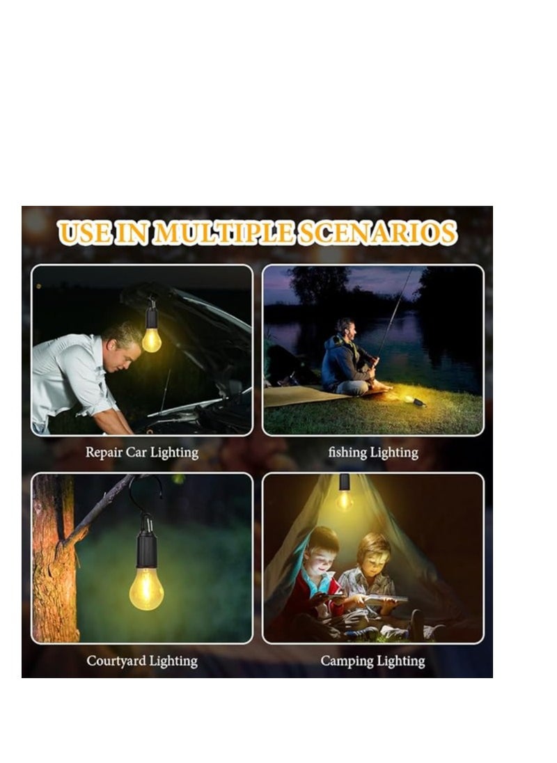 Generic Camping Lamp, LED Portable Tent Lamp, 3 Brightness Levels, Dimmable, Rechargeable Searchlight with Hook, Waterproof Emergency Light for Power Outage, Hiking, Emergency etc. [Pack of 1]  - Image 4