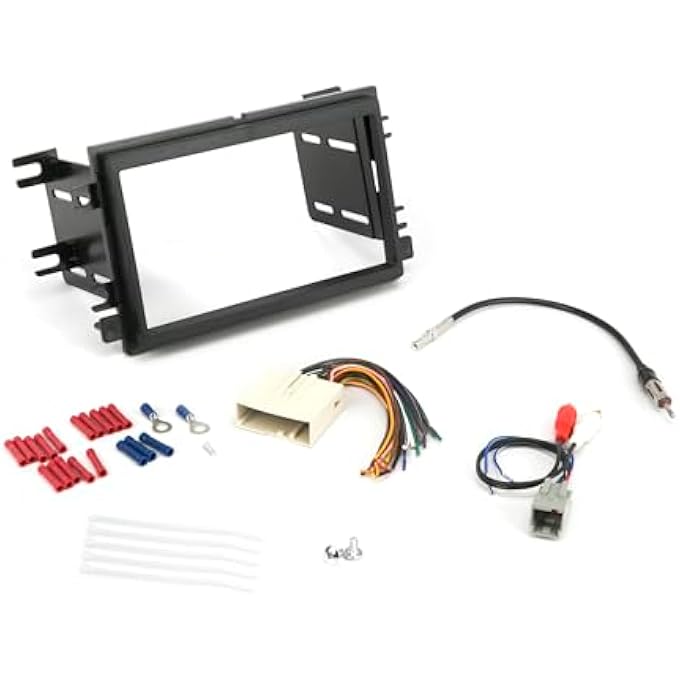 Scosche Icfd6Bn Double Din Radio Install Dash Kit Compatible With Select 200714 Ford And  Mercury Vehicles With Premium Sound  Complete Car Stereo Installation Kit  See Vehicle Fit Guide In Images - Image 1