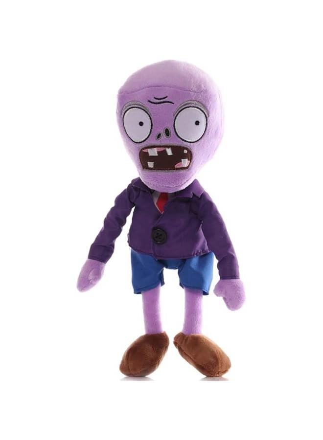 PVZ Plush Toys - Plants vs. Zombies Characters Stuffed Toy Set, 50pcs Stickers, Purple Zombie