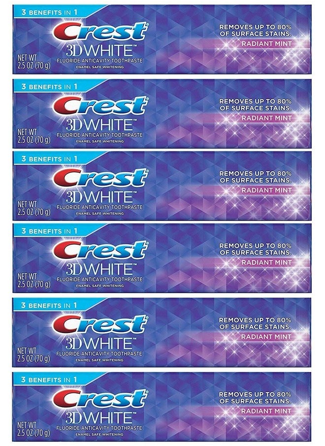 3D White Toothpaste, Radiant Mint, 2.5 Oz (Pack Of 6) - pzsku/ZEF9981AFF1B74A939594Z/45/_/1725342139/4c1f94fd-bee4-4ec2-976b-4d13fbffcca8