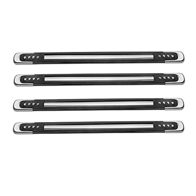MIZZEO Anti-Collision Bumper Guard Strip, Anti-Scratch Bumper Protector (Black and Chrome, Set of 4) for Mahindra TUV300 (2015-2018) - Image 4