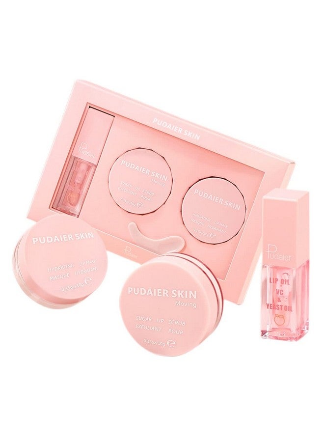 ZUK Lip Care Kit Hydrating Lip Glow Oil Moisturizing Lip Mask Exfoliating Lip Scrub 3 Pcs Lip Care Plumping Makeup Set For Shiny And Nourishing Lips Dry Lips Treatment - Image 1