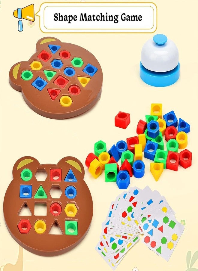 ROKTRY Shape Matching Game Geometric Puzzle Color Learning Board Sensory Educational Toy Parent-Child Interactive for Kids Boys Girls Ideal Gifting,Fun and Learning Toy for Children for 2-5 Years. - Image 3