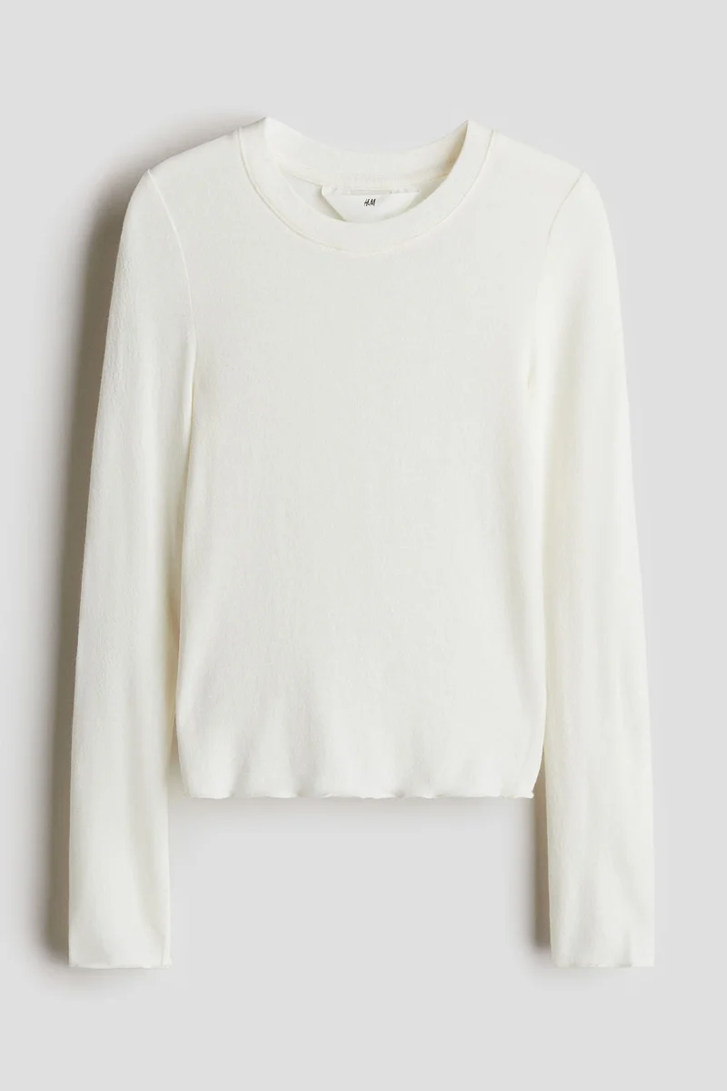 H&M Long-Sleeved Cashmere-Blend Top