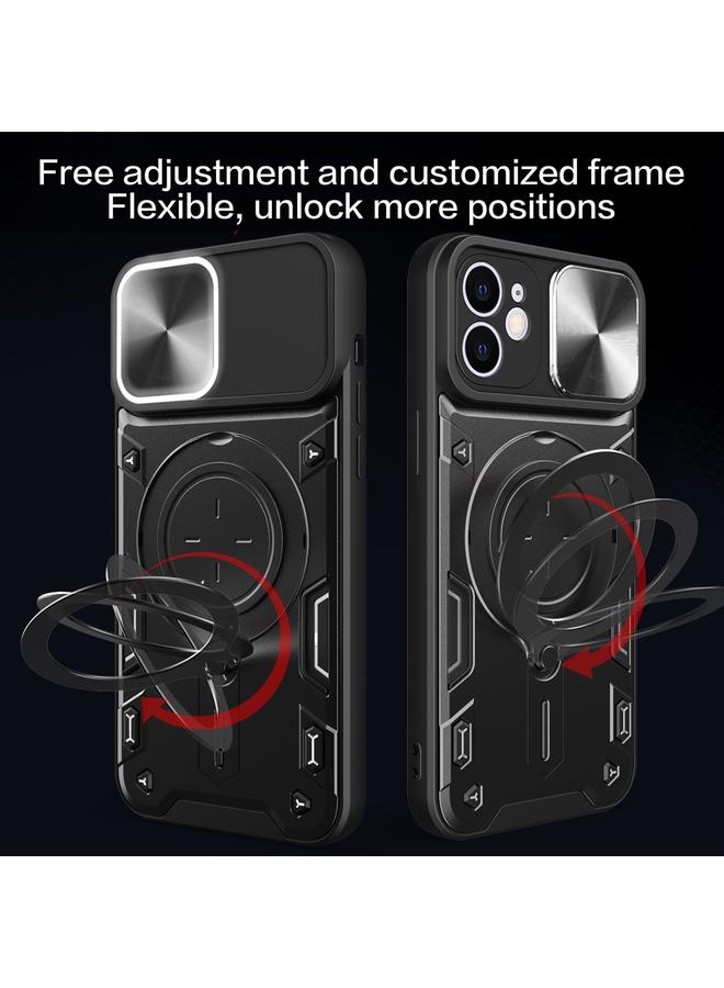 S-TOP Case For iPhone 11 CD Texture Sliding Camshield Magnetic Holder Phone Case - Image 5