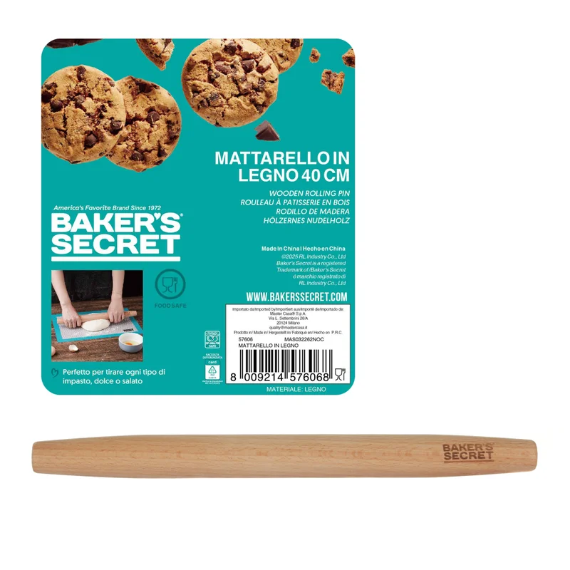 Simply Kitchen  Wood Rolling Pin-40Cm  | Best Price UAE