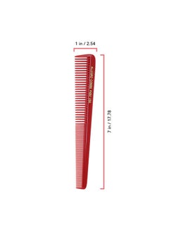 Allegro Combs Llegro Combs 450 Tapered Hair Combs Barber Combs Hair Cutting Combs Hairstylist Combs Women'S Combs Men'S Pocket Combs Made In The Usa. 6 Pcs. (Red)  - Image 4