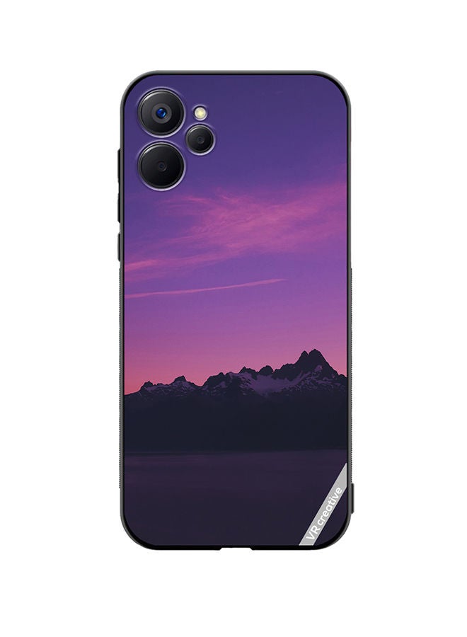 VR CREATIVE Protective Case Cover For Realme 9i 5G Purple Montain Design Multicolour - Image 1