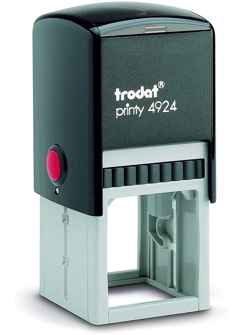 Trodat Printy 4924 Personalized Individual Custom Name Plate Return Address Monogram Self Inking Stamp (1-5/8in x 1-5/8in)