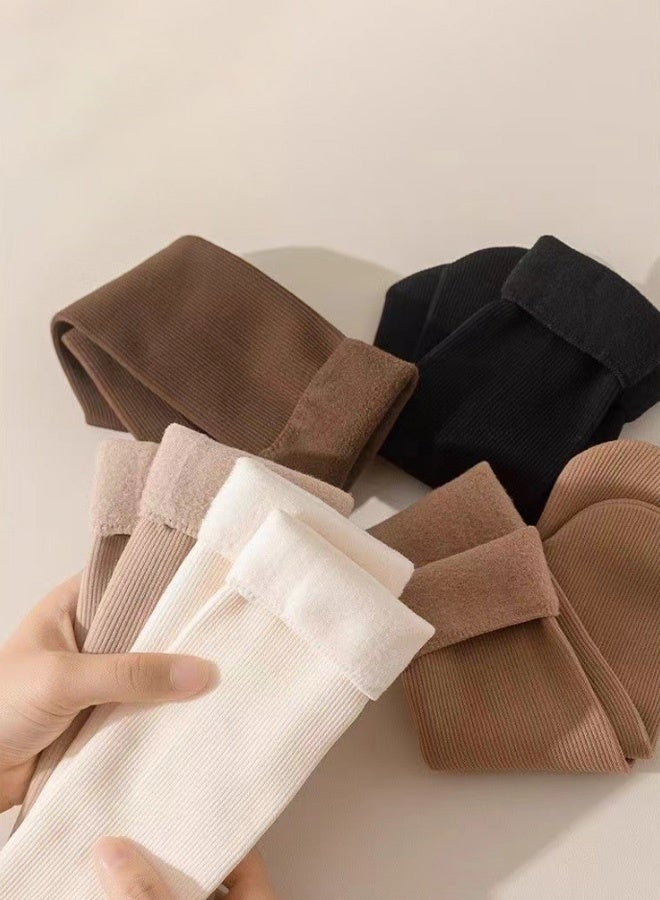 Hanayo 5 أزواج من الجوارب الدافئة للنساء والرجال جوارب دافئة فاخرة للجنسين جوارب ناعمة ودافئة ومريحة للجWinter (أسود) - Image 4