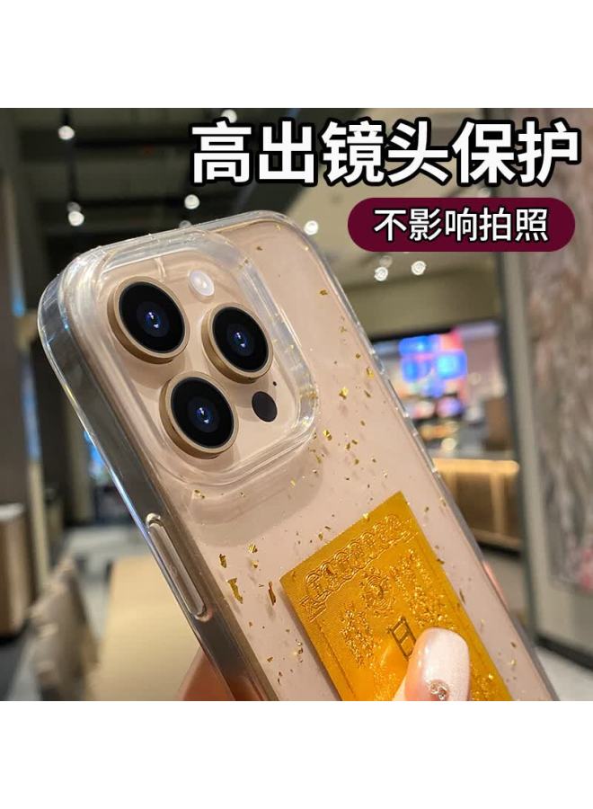 Gurrs New Year Limited Edition Iphone 16 Pro Max Case Transparent Full-coverage Shockproof Creative Chinese Style Gold Foil Design