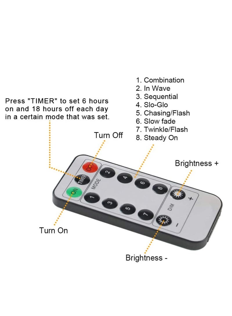 PAMEER 12mtr Multicolor Remote Control Fairy String Lights 120 LEDs Battery Operated LED Strips Light for Christmas EID Ramadan Diwali Wedding Birthday Party Home Decoration Waterproof with 8 Modes Changing - Image 4