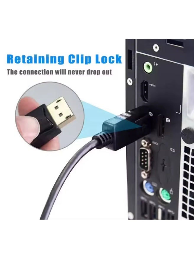 1.8M DisplayPort To VGA Converter DP TO VGA Connect Adapter 1.8m Cable Full HD 1080P for Desktop Laptop PC TV Monitor Projector - Image 2