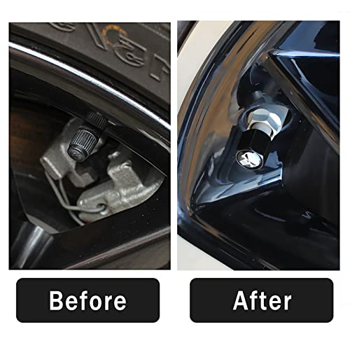 Ajxn 4 Pack Skull Car Wheel Tire Valve Stem Caps Airtight Dust Proof Covers Universal Tire Air Valve Caps for Cars, Trucks, Bicycles, Car Accessories for Men and Women Blue - Image 5
