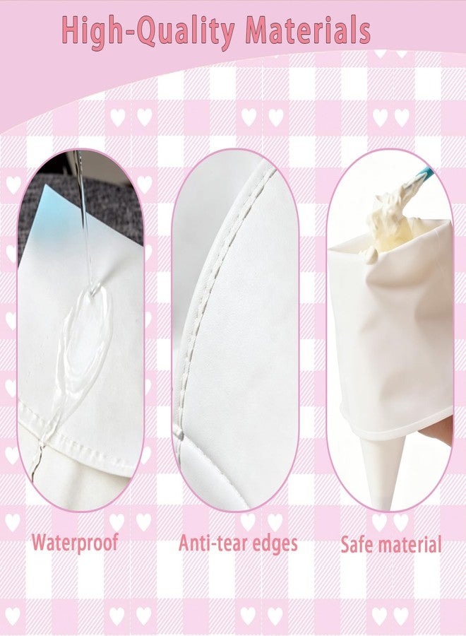 MOZEEDA Reusable Piping Bags and Tips Set - 23Pcs Pastry Bag Kit: 4 Cotton Icing Bags (2x14in, 2x16in), 6 Stainless Steel Tips, Couplers, Brush - Cake Decorating Supplies for Beginners, Cupcakes, Cookies - Image 3