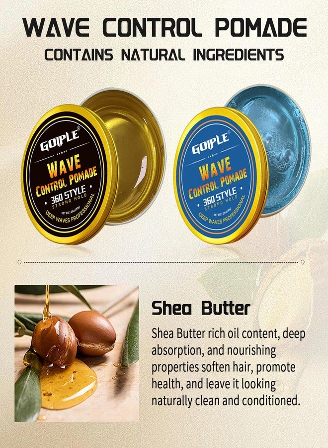 Goiple Curved 360 Wave Brush For Men - Medium Hard Palm Brush for Laying Down 360 Waves Made with Natural Boar Bristle and Wood Easy to Hold - Strong Hold Wave Pomade Greasy for Creating 360 Layer Hair Waves - Image 5