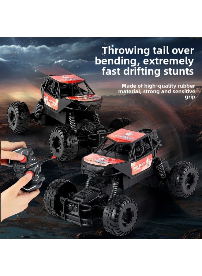 Generic Climbing Cartoon Remote Control Car Drift Off-road Vehicle Two-wheel Drive Big Foot Car Remote Control Racing Boy Charging Toy Car-Color:Alliance Off-road Vehicle [green]-Scale:Window Color Box  - Image 5