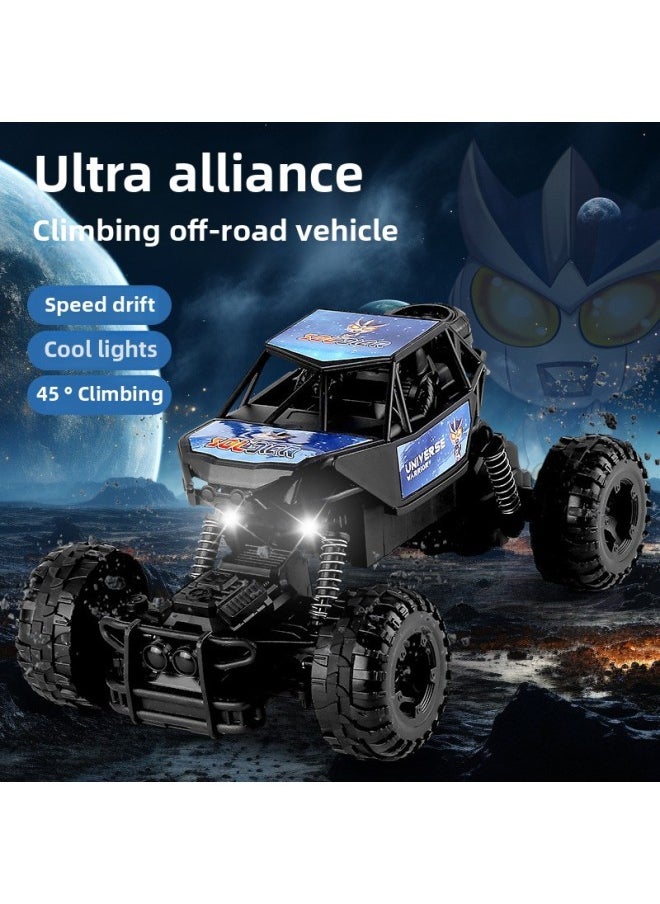 Generic Climbing Cartoon Remote Control Car Drift Off-road Vehicle Two-wheel Drive Big Foot Car Remote Control Racing Boy Charging Toy Car-Color:Alliance Off-road Vehicle [green]-Scale:Window Color Box  - Image 2