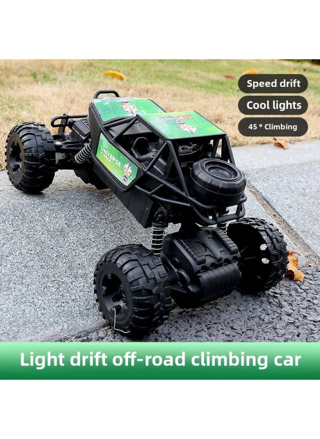 Generic Climbing Cartoon Remote Control Car Drift Off-road Vehicle Two-wheel Drive Big Foot Car Remote Control Racing Boy Charging Toy Car-Color:Alliance Off-road Vehicle [green]-Scale:Window Color Box  - Image 3