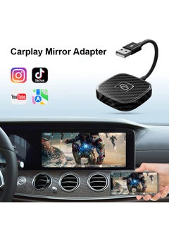 iPhone CarPlay Mirror Adapter, Screen Mirroring Supports Watching YouTube, TV News, Photos, Navigation and HD Videos