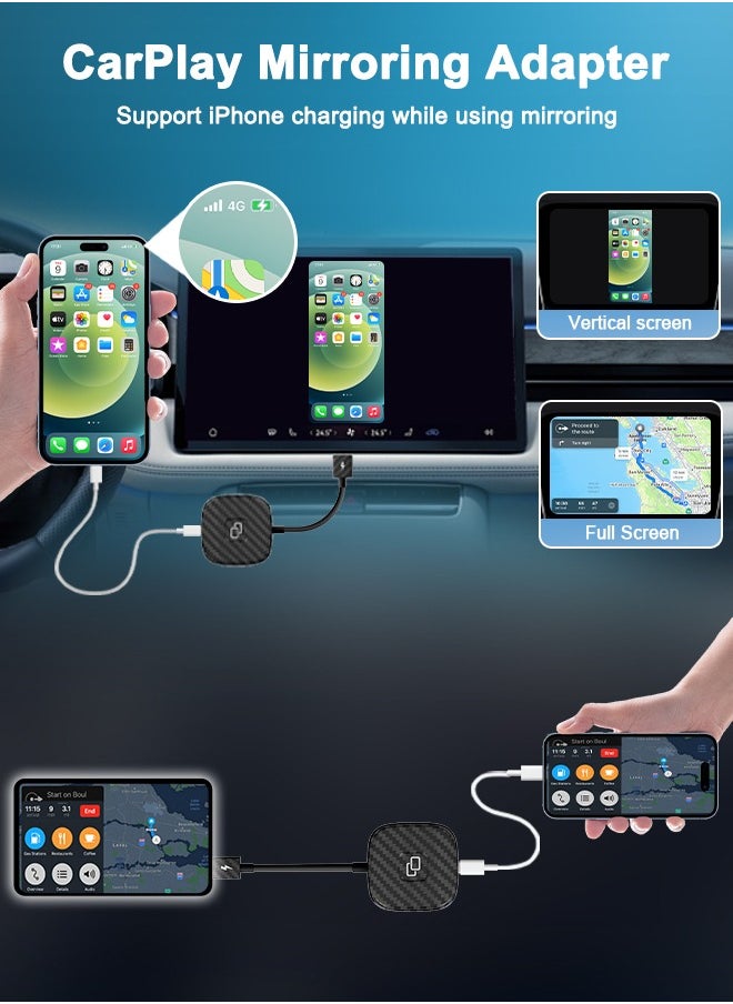 Generic - iPhone CarPlay Mirror Adapter, Screen Mirroring Supports Watching YouTube, TV News, Photos, Navigation and HD Videos - Image 1
