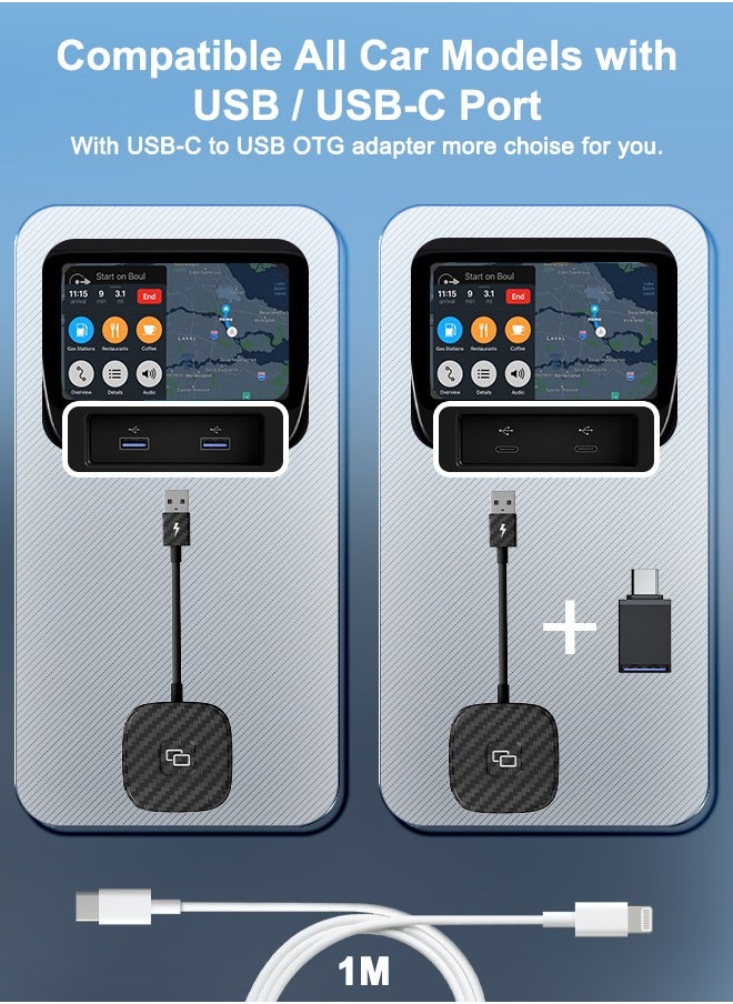 Generic - iPhone CarPlay Mirror Adapter, Screen Mirroring Supports Watching YouTube, TV News, Photos, Navigation and HD Videos - Image 1