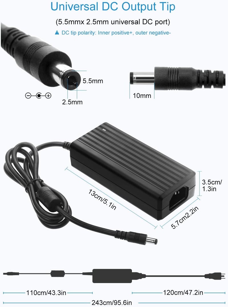 ALITOVE 5V 10A Power Supply Adapter AC/DC Converter 100-240V AC to DC 5 Volt 50W 10Amp 9A 8A 7A 2A Transformer with 5.5x2.5mm Plug for WS2812B WS2813 WS2811 W2813 SK6812 LED Strip Pixel String Light - Image 2