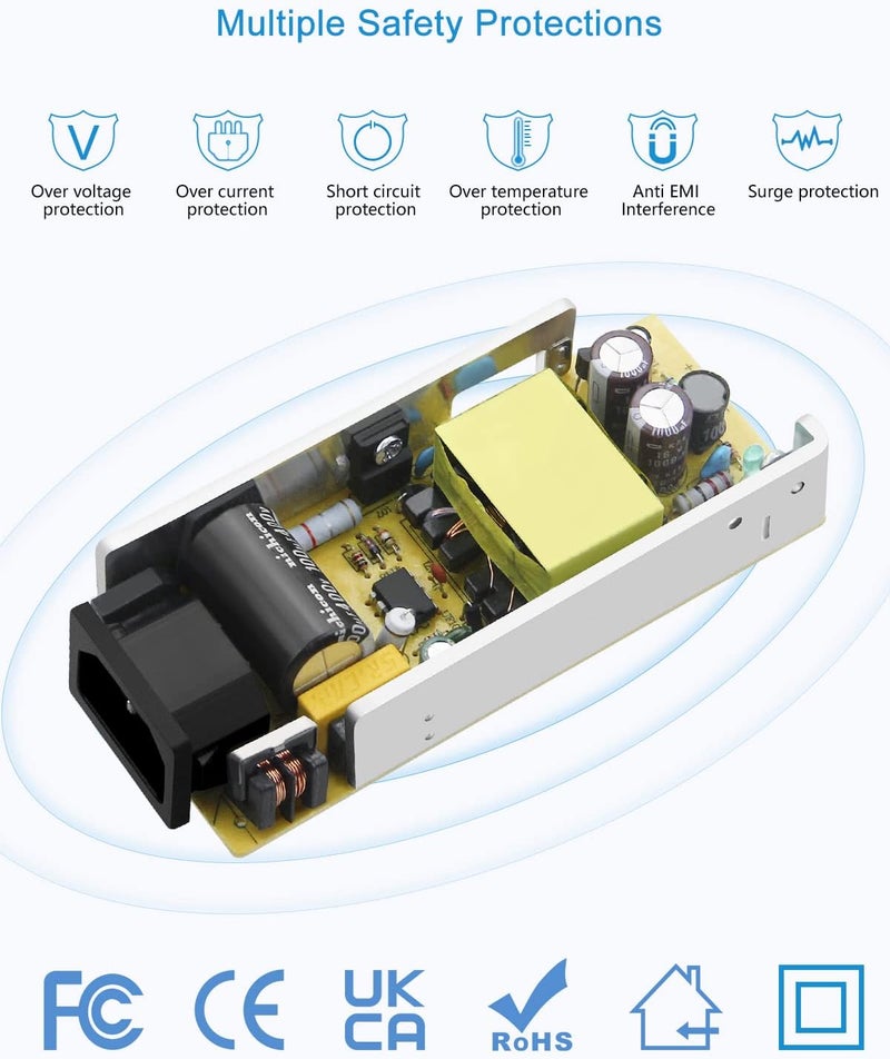ALITOVE 5V 10A Power Supply Adapter AC/DC Converter 100-240V AC to DC 5 Volt 50W 10Amp 9A 8A 7A 2A Transformer with 5.5x2.5mm Plug for WS2812B WS2813 WS2811 W2813 SK6812 LED Strip Pixel String Light - Image 4