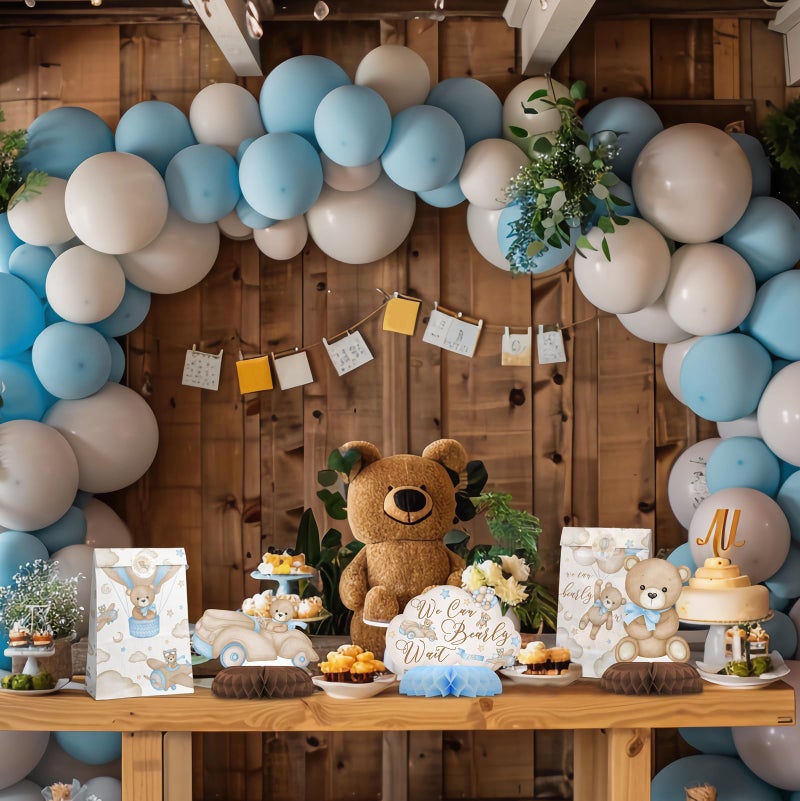 Outego Balloon Bear Party Centerpiece Set - Teddy Bear Honeycomb Birthday Decorations and Bear Table Toppers for Kids' Bear-Themed Birthday and Baby Shower Table Decor - Image 5