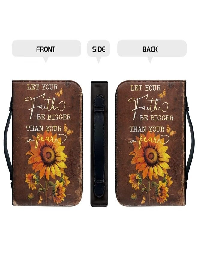 Psesaysky Sunflower Fall Women Bible Carrying Case - Multi-Purpose Bible Carrier - Lightweight Bible Cover for Woman - Large Size - Image 2